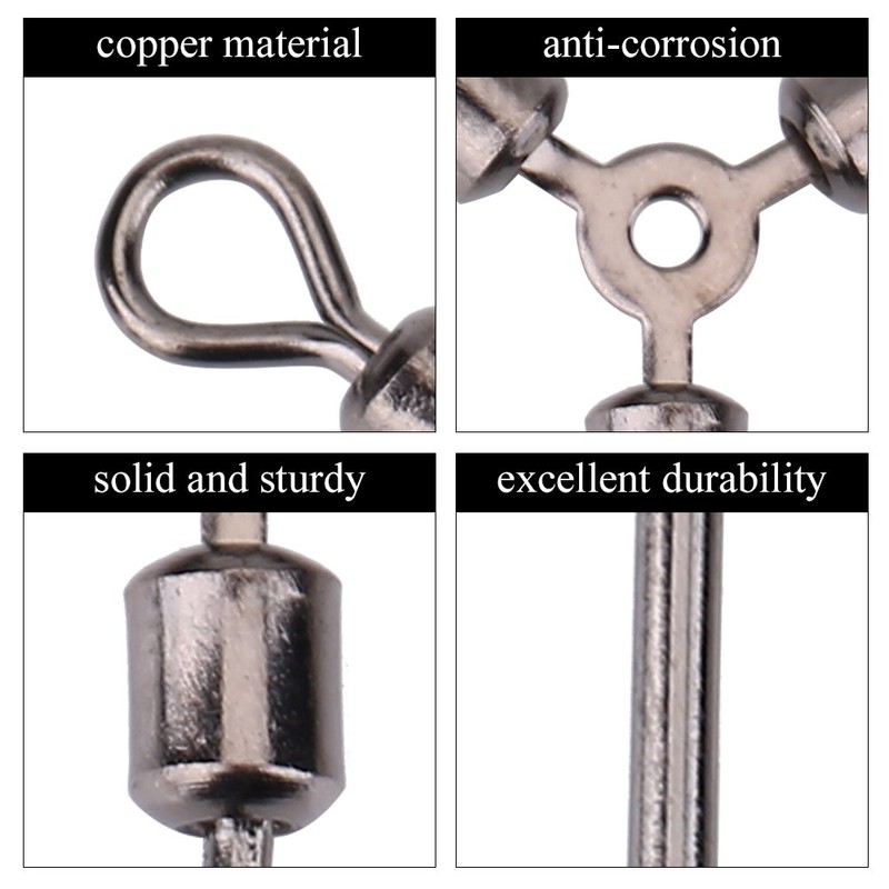 3 Way Fishing Swivels Fishing Line for Hook Swivels Connector