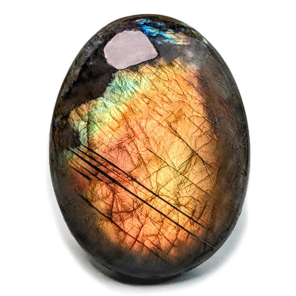 EUSICE - Imperial Labradorite Natural Stone, Healing Stone Crystal Relaxation and Anti-Stress, 100% Handmade & Handmade Pebbles, Labradorite High Quality and Ethics for Wellness, Meditation,