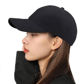 IGNITE LIFE Women's Cap, Simple Plain Cap, 40s, Deep, UV, Spring/Summer, Large Size, Light Blocking, Brim Length, navy