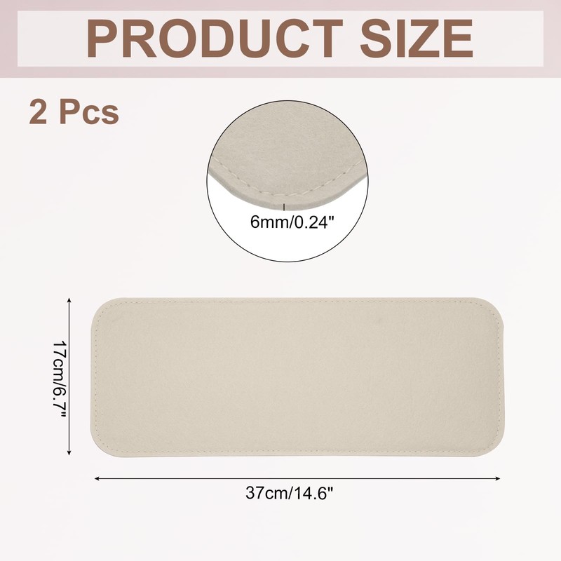 sourcing map 2Pcs Felt Base Shaper, 14.6x6.7 Inch Rectangle Bag