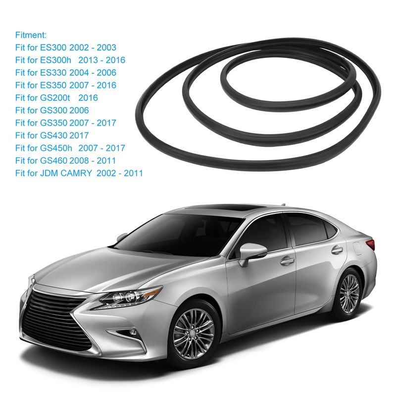 Sunroof Weatherstrip Rubber Black Leakproof Flexible 63251‑30100 for GS350 GS450h