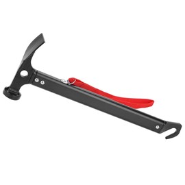 EVTSCAN Tent Stake Peg Puller Hammer - Outdoor Camping Hammer Aluminum Alloy Multi-Function Rubber Handle Hammer Tent Mallet and Stake Puller