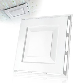 24" x 24" Ceiling Vent Deflector 4-Way Air Diverter for 2x2 FT Drop Ceiling Grids No-Tools Installation Commercial Airflow Redirector for Offices, Classrooms, and Commercial Spaces (1pcs)