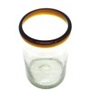 MexHandcraft Amber Rim 14 oz Drinking Glasses (set of 6),