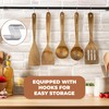 WARMKEY Acacia Wood Kitchen Utensil Set 9PC - Natural Wooden