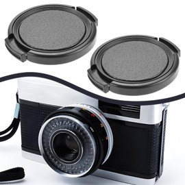 Create idea Pack of 2 43 mm Lens Cap Snap-on Front Camera Lens Cap Camera Lens Protective Case Compatible with Olympus Trip 35 Camera Lens Black