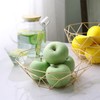 Soulnioi Fruit Bowl Geometric Fruit Basket Iron Storage Basket Decorative
