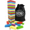 Matty's Mix-Up 60pc Large Colorful Wooden Tumble Tower Deluxe Stacking