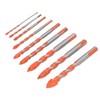 9Pcs Masonry Drill Bits Set Cemented Carbide Industrial Strength Carbide