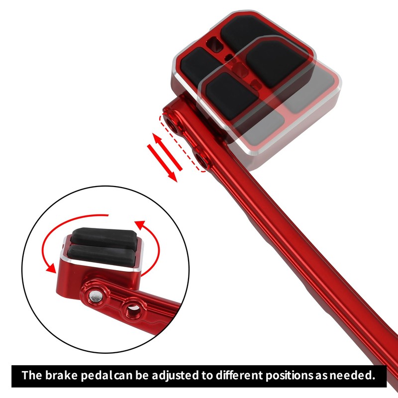 XFMT Red Brake Lever Peg Pedal Fit For Harley Softail