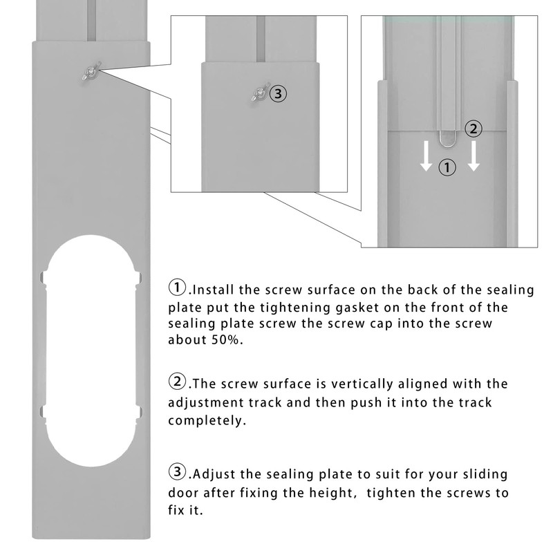 Portable Air Conditioner Window Vent Kit, 5.9 Inch Diameter 59