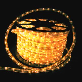 Flexilight LED Rope Light - 150Ft (45m) 110V, 1/2" Diameter - Versatile Indoor & Outdoor Lighting for Home Decor, Christmas, Parties, Fences, and Coves (Orange)
