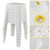 Afromy White Sitting Stool, Stacking Stools Chairs for Home, Office,