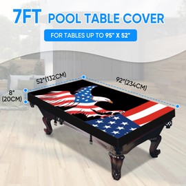 NEVERLAND Pool Table Cover 7ft - Waterproof & Dustproof - Indoor & Outdoor, Oxford Cloth Scratch-Resistant Billiard Table Covers