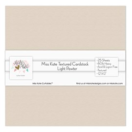 Miss Kate Cuttables - Cardstock Paper Pack - 25 Sheets (Light Pewter)