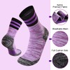 Heatuff Womens 6 Pack Hiking Crew Socks Performance Athletic Cushion