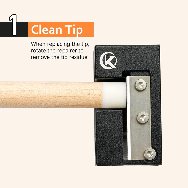 KONLLEN 8 in 1 Billiards Pool Cue Tip Repair Tool