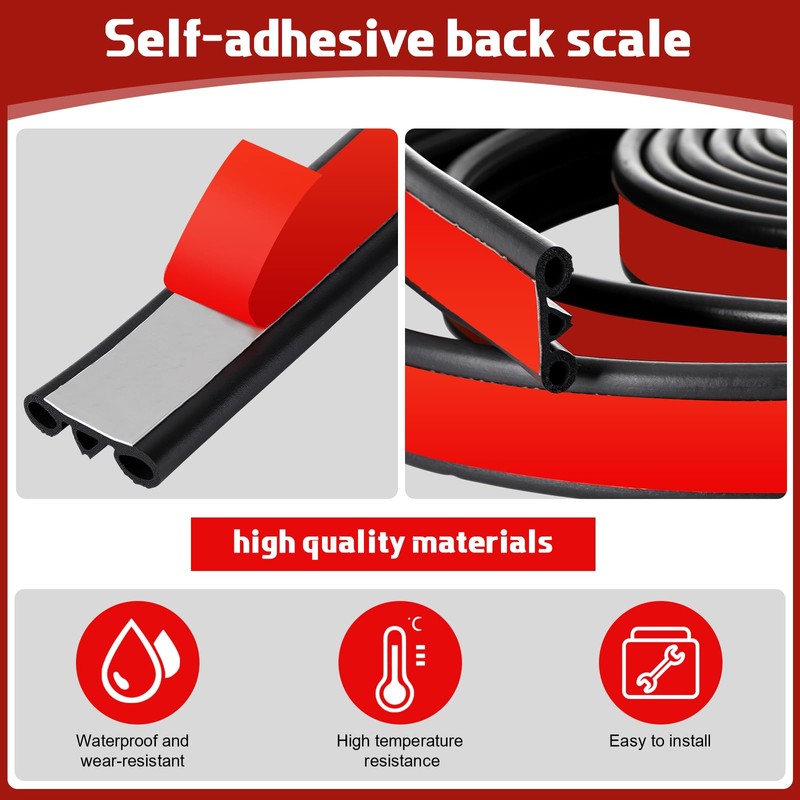 Joyfolk 24.6ft Truck Tonneau Cover Seal Truck Topper Seal with