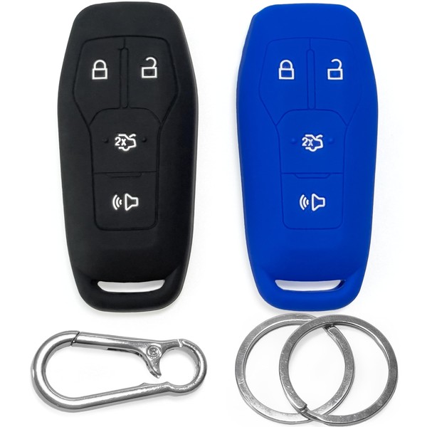 2-Pack Click&Fit Silicone Key Fob Covers for 2013-2017 Ford F-150