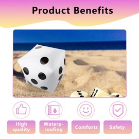 Siliget Inflatable Dice Toys, Giant Dice 30cm, 1Pcs Jumbo Dice Balloons Inflatable Toys Blow Up Dice 12X12In for Games Props Pool Party Favors