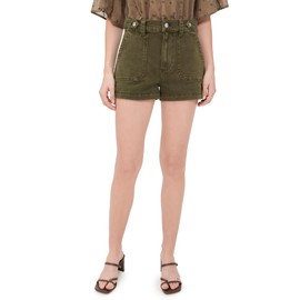 PAIGE Women's Anessa Shorts, Vintage Meadow Spring, Green, 34