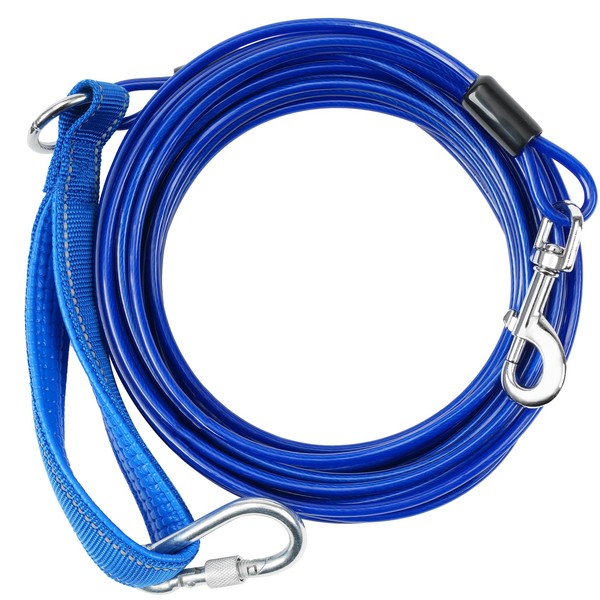 Long Dog Leash Chew Proof, Tie Out Cable for Dogs