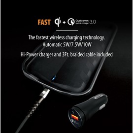 ToughTested - 10 Watt Fast Wireless Charging Pad with Qualcomm Quick Charge 2.0 & Qi Technology