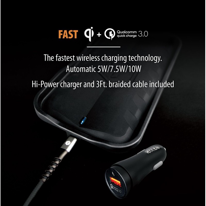 ToughTested - 10 Watt Fast Wireless Charging Pad with Qualcomm