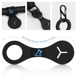 PuppyDoggy Dog Poop Bag Holder for Leash Waste Bag Carrier Dog Poop Bag Dispenser for Walking Running Bicycle Accessory 2 Pieces (Black + Blue)