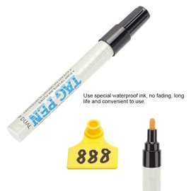 TOPINCN 1 Pcs Ear Tags Marker Pen Pig Sheep Cattle Tag Marking Pen Special Ink Penetrates Waterproof Marker Pen