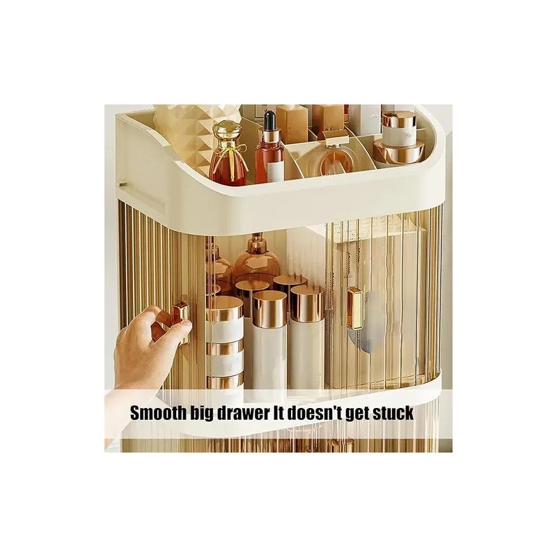 Organizador De Maquillaje 3 Capas Con Puerta Transparente