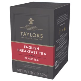 Taylors of Harrogate English Breakfast, Black Tea, Individually Wrapped Bags, 20 Count (Pack of 6), Rich, Bright & Malty, Caffeinated, Enjoy Hot or Iced, 120 Teabags