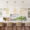 Untrammelife Modern Drum Pendant Light,Luxe Hand-Wrapped Bleached Natural Rope Hanging