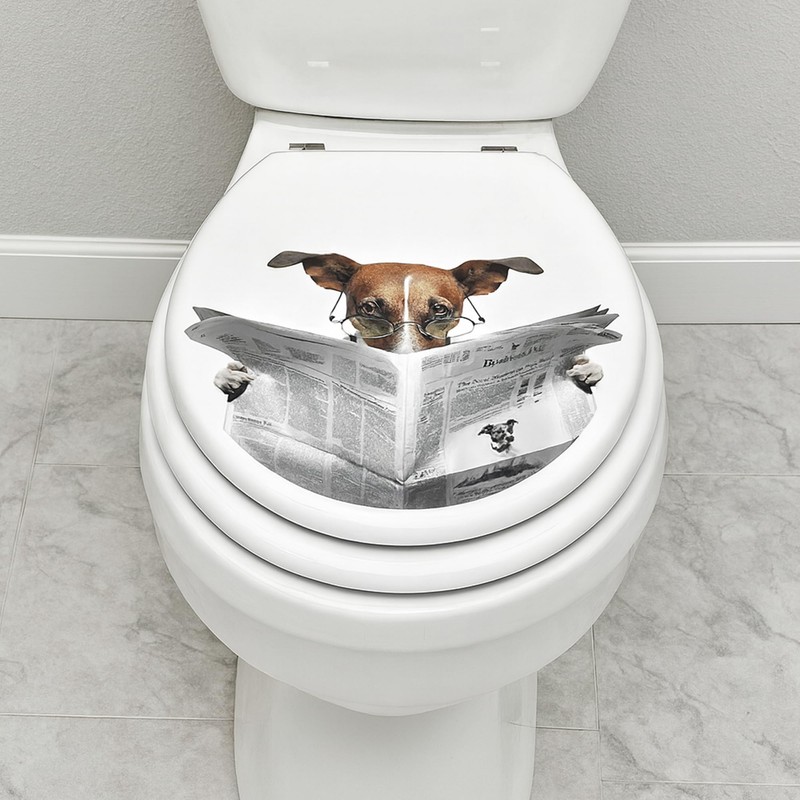 Elongated Toilet Seat Dog Jack Russel for Dog Lovers