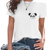Patch Applique Iron on Cute Panda Set of 4 Embroidered