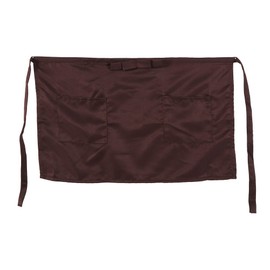 1 X Short Bowknot Type Apron 1pc Half Length Short Apron Women/Men Bowknot Type Cooking Using Coffee (Brown)