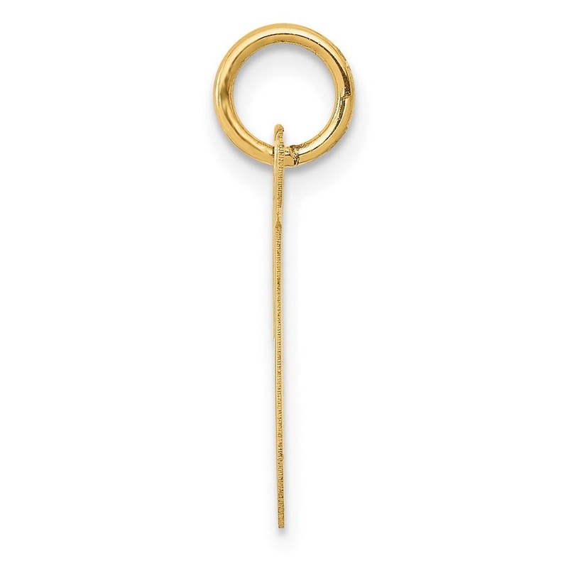 10k Gold Medium Script Letter T Initial Charm - Charm