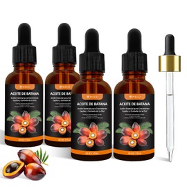 WEUD 4PCS Aceite de Batana Original, Batana Oil Hecho En Coreano, Aceite de Batana para el Cabello, 100% Natural, Hipoalergénica, Sin Químicos, Crecimiento Capilar para Todo Tipo de Cabello