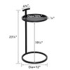 MAYPEX 12" C Round Metal Accent Table End Table for