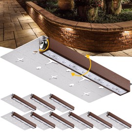 KIALUSH 10 Pack 7 Inch Landscape Lighting, 2.5W Hardscape Step Lights 12V-36V AC/DC, Low Voltage Outdoor Step Lights, Retaining Wall Lights, IP67 Waterproof Pavers Lights 2700K