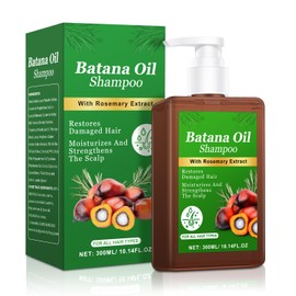 Batana Oil & Rosemary Shampoo for Hair Growth - Nourishes Scalp, Reduces Breakage & Adds Shine - Volumizing & Strengthening Formula for Men & Women, Leaves Hair Silky Smooth (10.1 fl oz)
