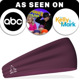 Temple Tape Four Inch Moisture Wicking Workout Sweatband; Absorbs & Evaporates Sweat 8X Faster - Deep Purple