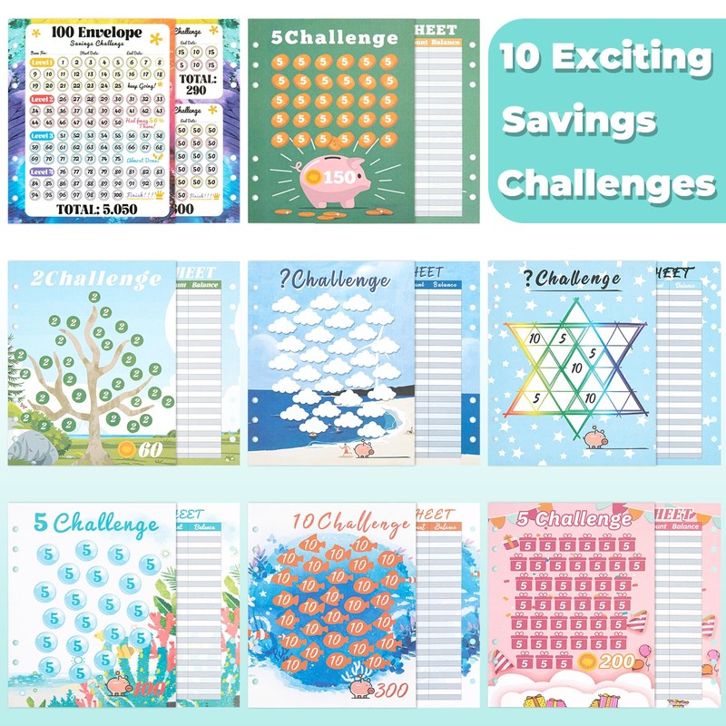 Onlyesh Ring Binder A5, Budget Planner with 100 Days Saving