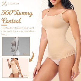 Joyshaper Control Camisole Top Women Shaping Vest Compression Tank Top Basic Undershirt Beige S