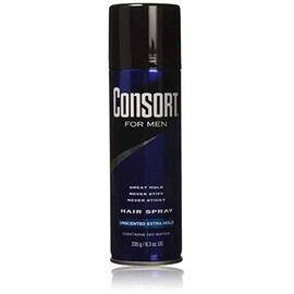 Consort For Men Hair Spray Unscented Extra Hold 8.30 oz (Pack of 3)