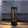 SLAWA Outdoor LED Post Light 23.62" Black Square Exterior Lawn