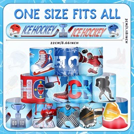 48 PCS Ice Hockey Slap Bracelets Party Favors Ice Hockey Wristbands Bracelets Goodie Bag Fillers for Ice Hockey Birthday Decorations Supplies for Class Reward Prizes Gift for Kids Party Favors