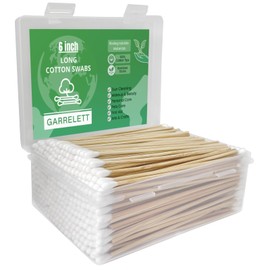 400 Pcs 6-Inch Long Cotton Swabs with Wooden Sticks – Ideal for Oil Makeup, Gun Applicators, Eye Ears Eyeshadow Brush and Remover Tool Electronic Cleaning & Pet Care