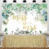 Sensfun Miss to Mrs Bridal Shower Backdrop Greenery Eucalyptus Leaves