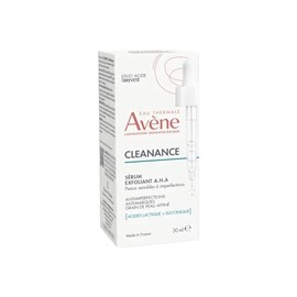 AVENE Cleanance Sérum Exfoliante AHA, Anti-imperfecciones, Piel Grasa y Sensible, con Ácido Láctico y Succínico, 30ml
